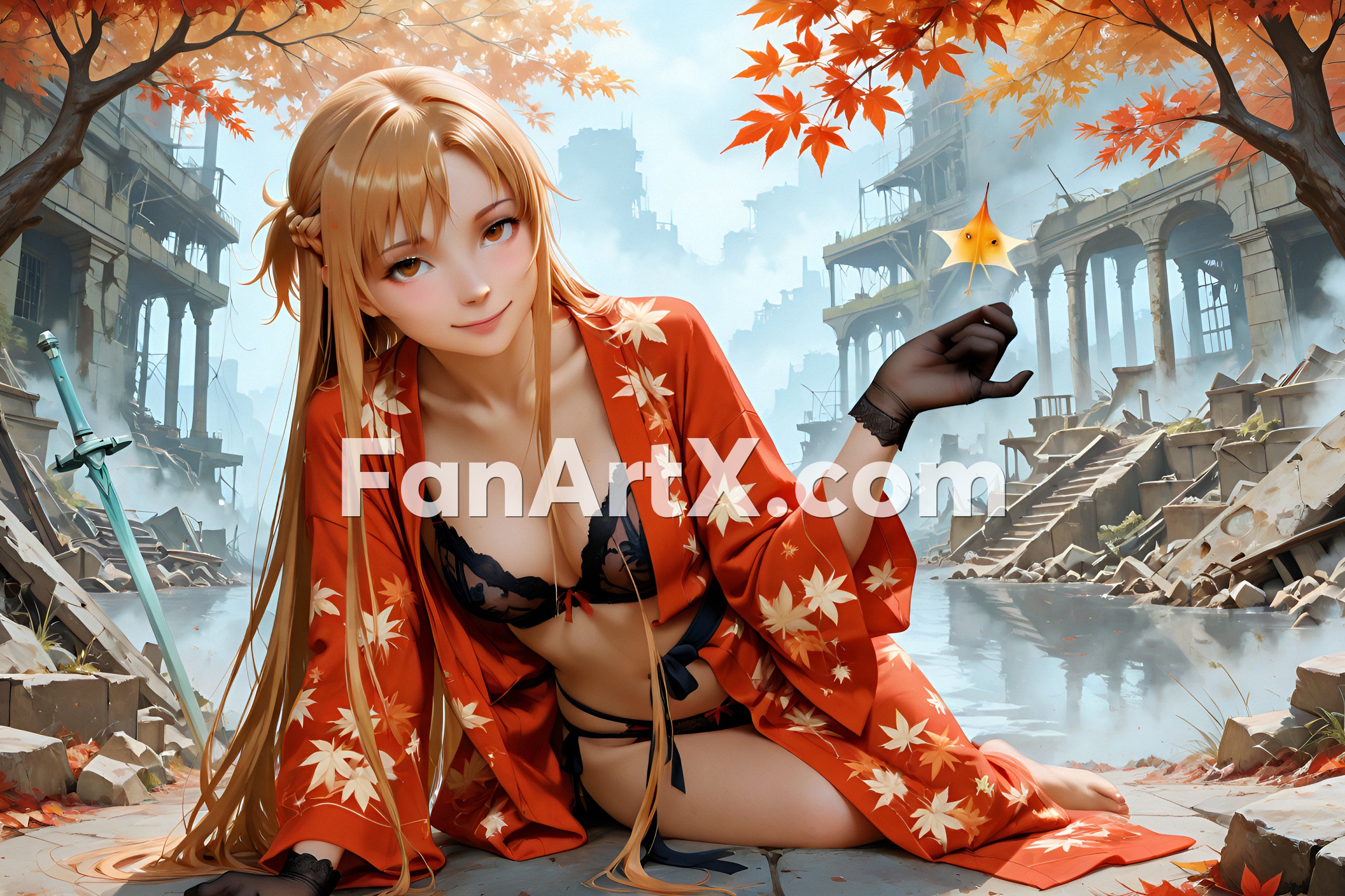 Sao Asuna Yuuki Fanart - Sword Art Online character 6017103